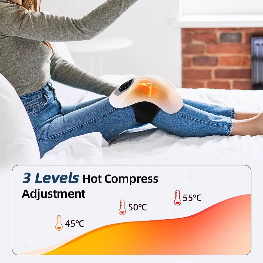Cordless knee massager with heat and vibration – photo 2