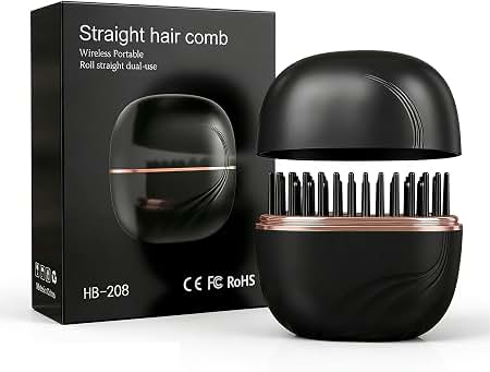Wireless hair straightening brush – photo 1