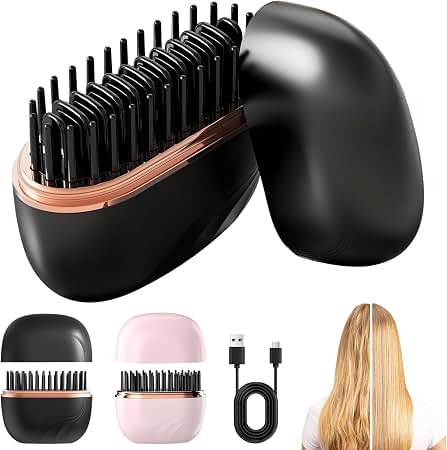 Wireless hair straightening brush – photo 5
