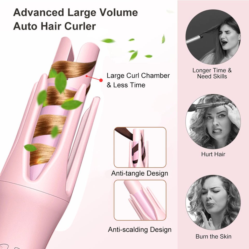Automatic rotating hair curler – photo 2