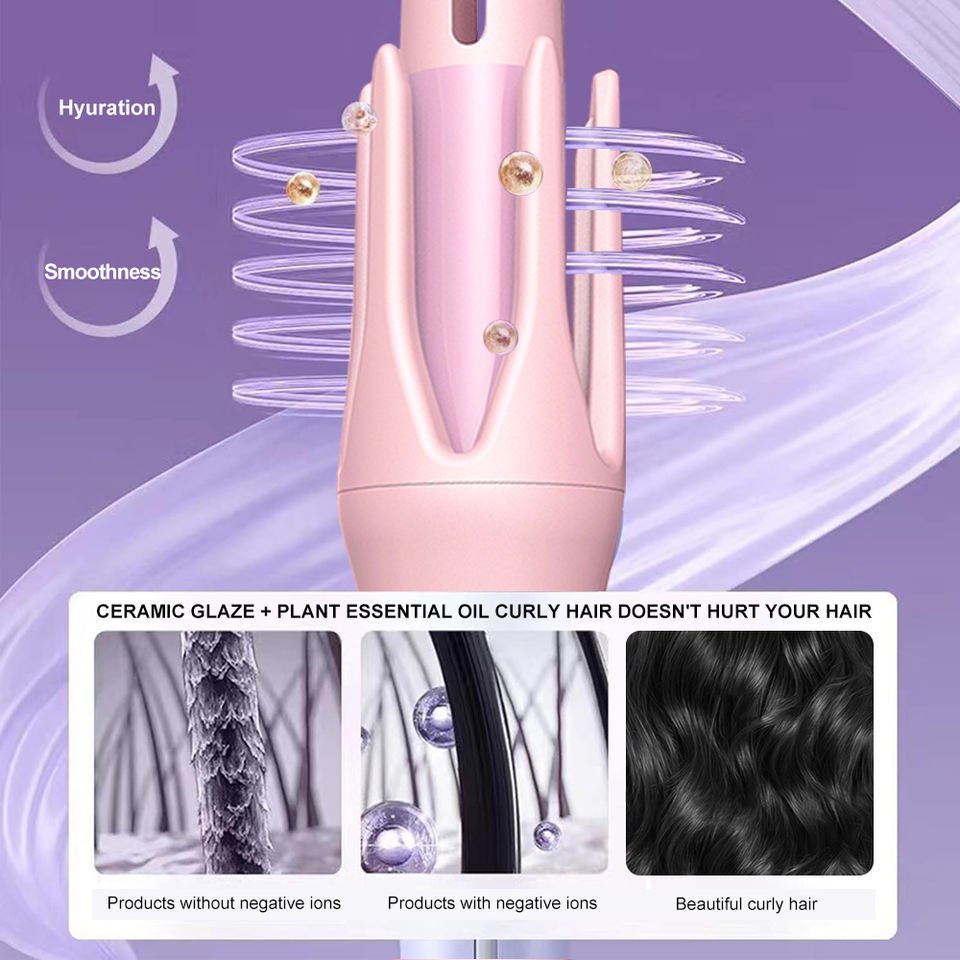 Automatic rotating hair curler – photo 3