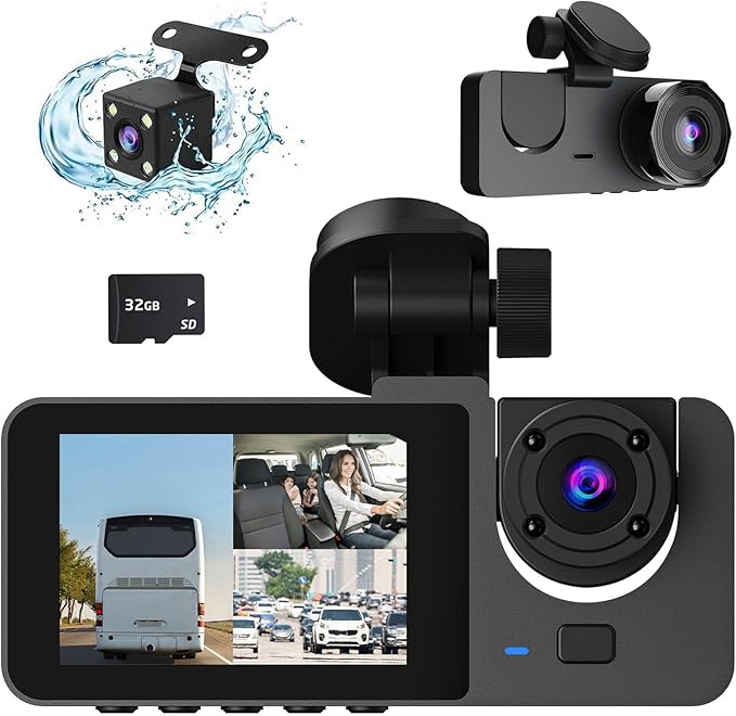 3-channel car dash camera – photo 1