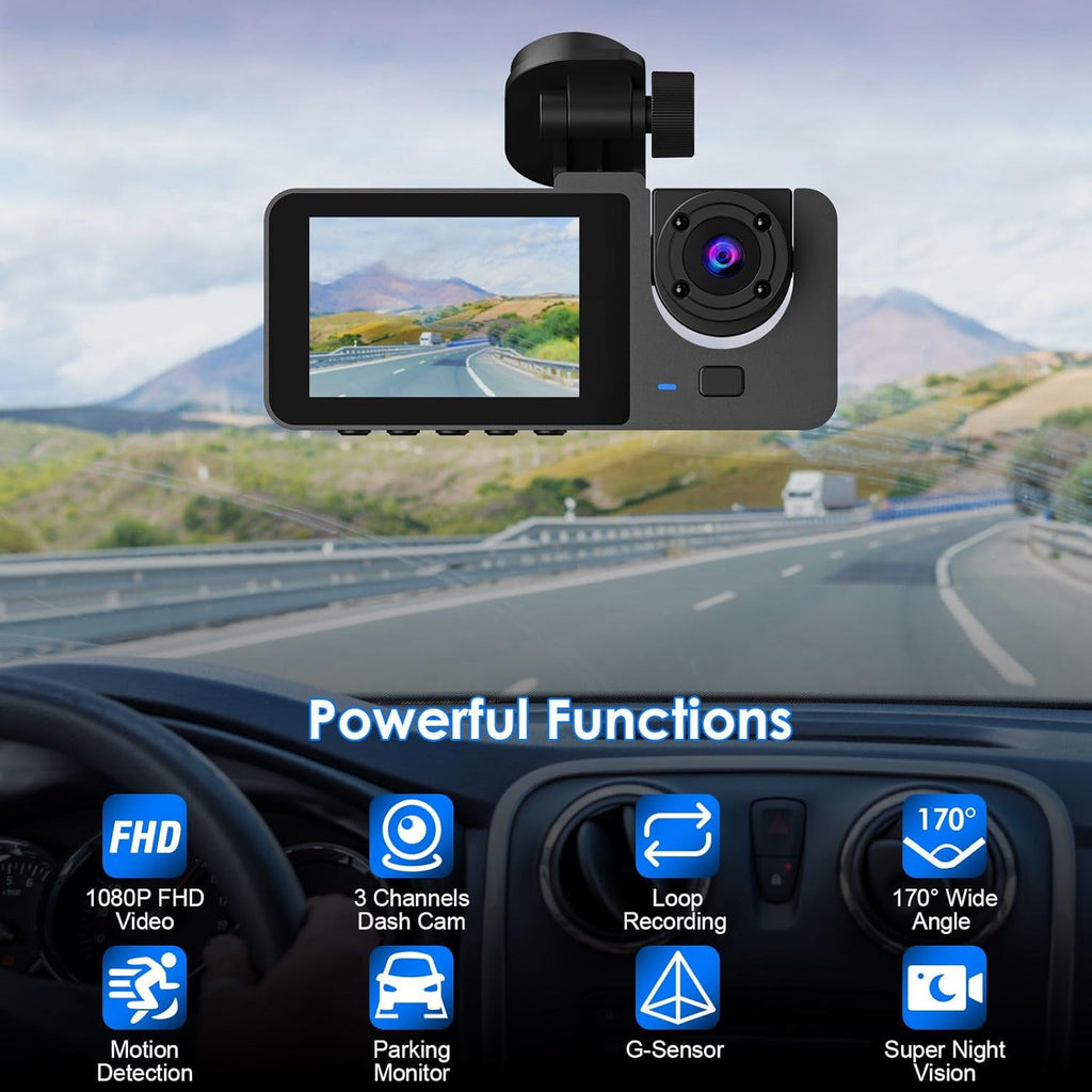 3-channel car dash camera – photo 3