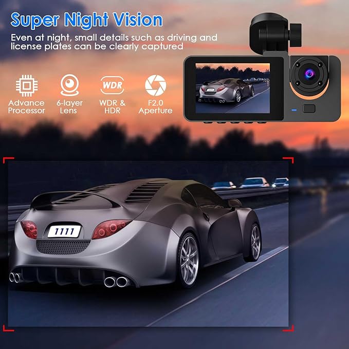 3-channel car dash camera – photo 6