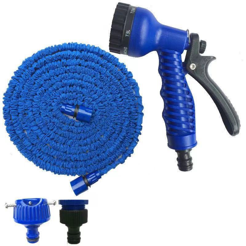 Expandable garden hose with spray nozzle – photo 1