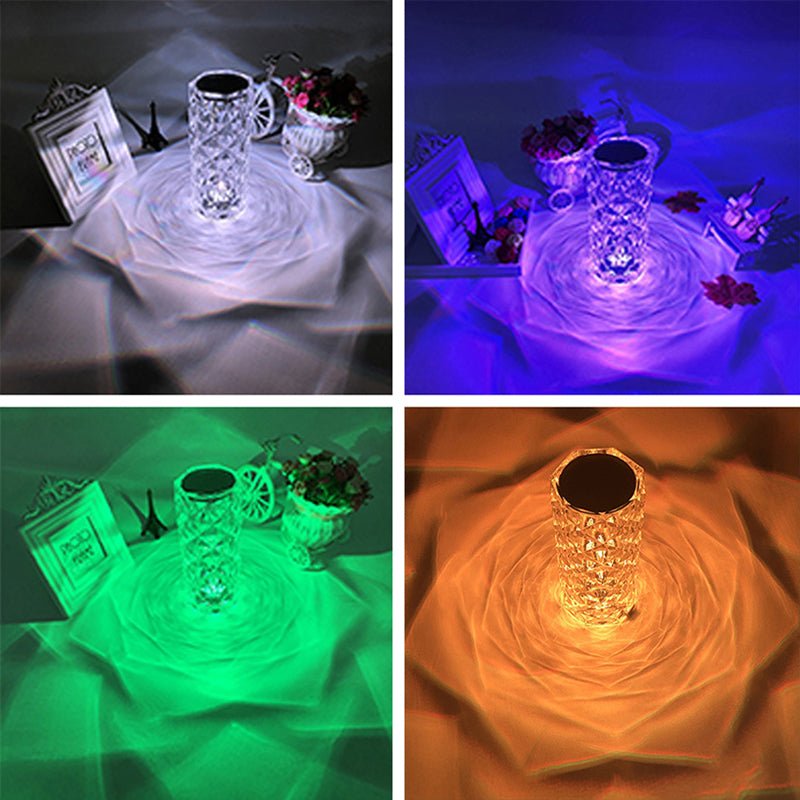 LED crystal table lamp with colour light – photo 2